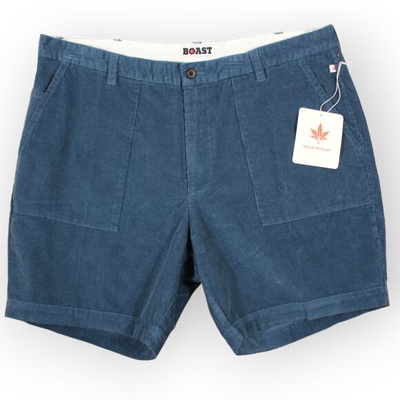 BOAST USA Mens 40 Patch Pocket Corduroy Short Blue NWT 7" - Picture 8 of 8